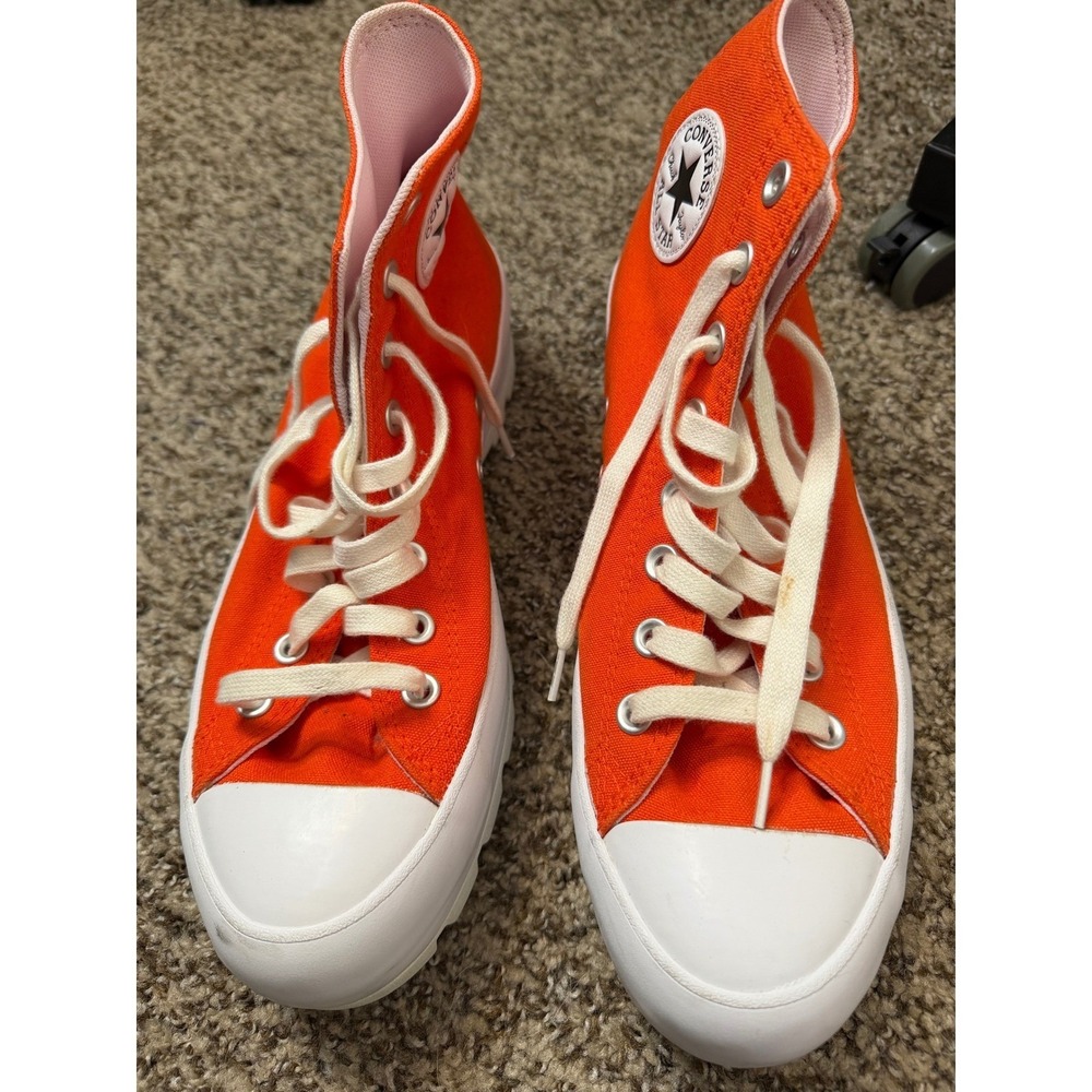 Converse Chuck Taylor Lugged Orange Platform Shoes Men 9/10.5 Womens